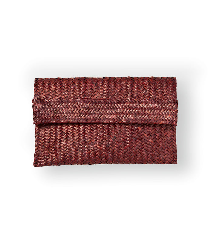 Purple Raffia Clutch