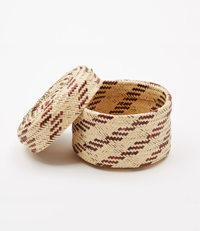 Brown Raffia Basket