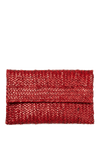 Red Raffia Clutch